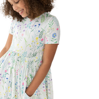 Spring Dandelion Pocket Twirl Dress