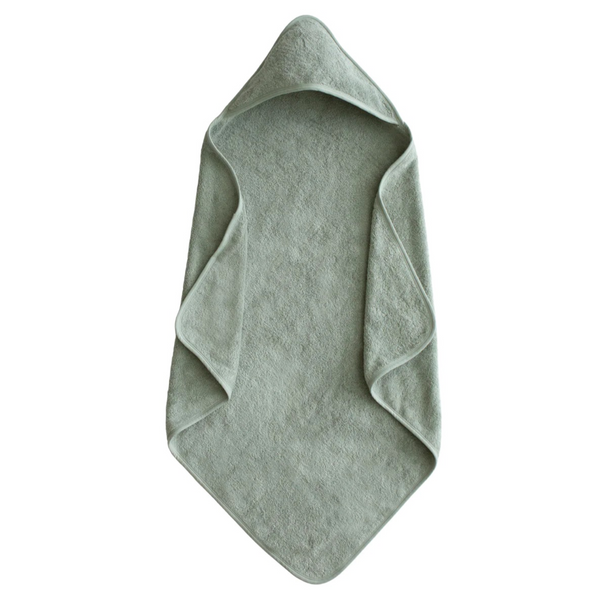 Organic Cotton Baby Hooded Towel- Moss