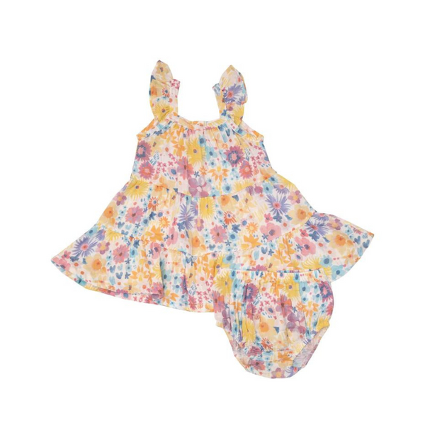 Painty Bright Floral Twirly Sundress