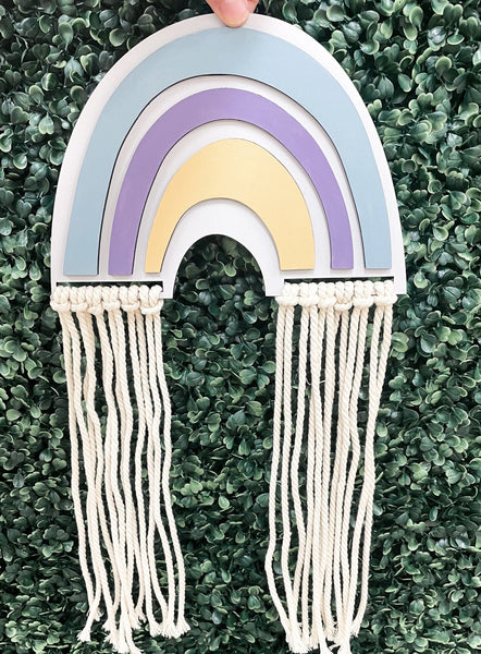Rainbow Macrame Wall Hanger